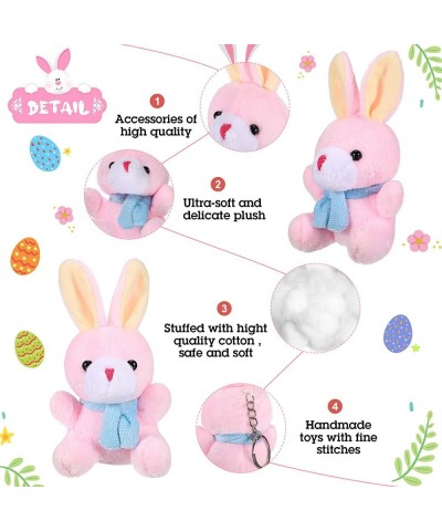 12 Pieces Easter Bunny Rabbit Plush Stuffed Animals Plush Toys 4 Inch Stuffed Bunny Toys Soft Tiny Rabbit Doll Plush Hanging ...