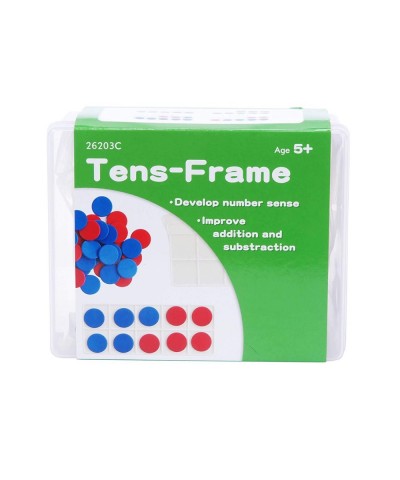 Ten Frame Classroom Set - Math Manipulatives for Kids - 16 Plastic Ten Frames - 160 Counters - Classroom Math Supplies $56.66...