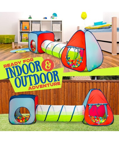 3 in 1 Kids Pop Up Play Tent with Crawl Tunnel and Ball Pit Set – Durable Playhouse Tent for Boys Girls Babies Toddlers & Pet...