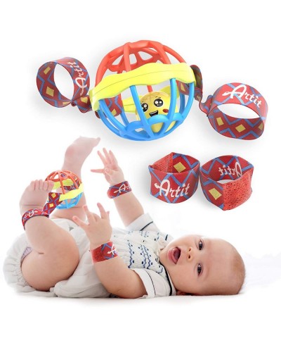 Baby Rattles – Wrist Rattles with Unique Foot Rattle Ball – Classic Easy-Grasp Toy for Babies Infants – Newborn Rattle Toys f...