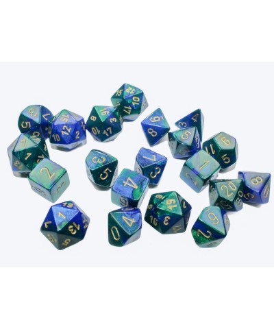 Gemini Polyhedral 20-Die Set Blue-Green with Gold Numbers Dice for Dungeons and Dragons (DND) Role Playing Games MTG Pathfind...