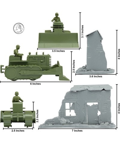 BMC Classic Army Corps of Engineers Bulldozer Building Plastic Army Men Playset $26.10 Play Figure Playsets