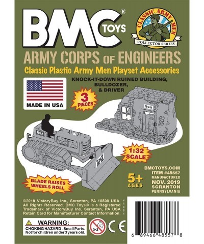 BMC Classic Army Corps of Engineers Bulldozer Building Plastic Army Men Playset $26.10 Play Figure Playsets