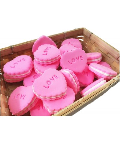 Artificial Fake Dessert Macaron Cake Cookie Playset Toy Food Prop for Home Kitchen Display Decoration Pack of 12 (Pink Love) ...