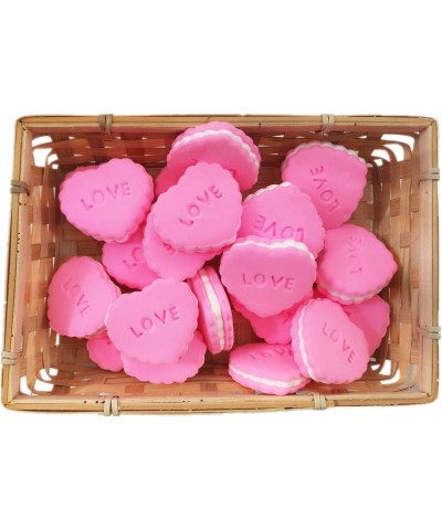 Artificial Fake Dessert Macaron Cake Cookie Playset Toy Food Prop for Home Kitchen Display Decoration Pack of 12 (Pink Love) ...