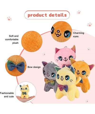 8 Pieces Mini Cats Plush Stuffed Toy Cats Tiny Soft Plush Cats Doll Plush Hanging Pendant Ornament for DIY Keychain Birthday ...