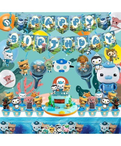 97 Pcs Octonauts Birthday Party Supplies Octonauts Birthday Decorations Include Birthday Banner Cake Toppers Balloons Hanging...