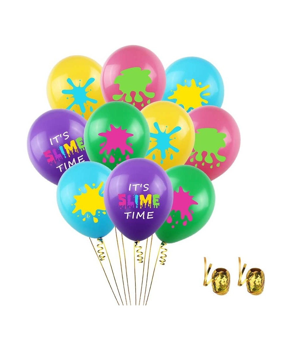 50Pcs Slime Balloons for Slime Birthday Party It's Slime Time Party Balloons Bouquet 12 Inch Latex Balloons for Kids Colorful...