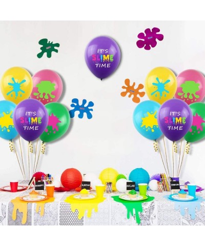 50Pcs Slime Balloons for Slime Birthday Party It's Slime Time Party Balloons Bouquet 12 Inch Latex Balloons for Kids Colorful...