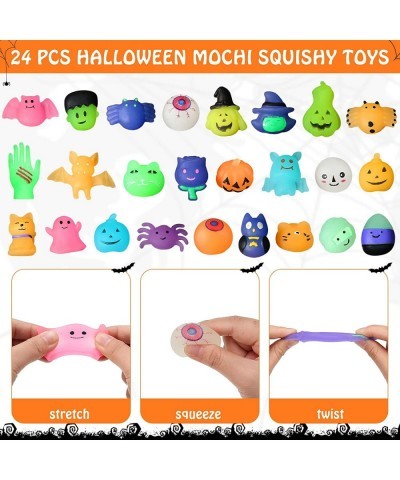 48 Pcs Halloween Party Favors Set Include 24 Halloween Pumpkin Shells 24 Glow Halloween Toys Glow in the Dark Halloween Kawai...