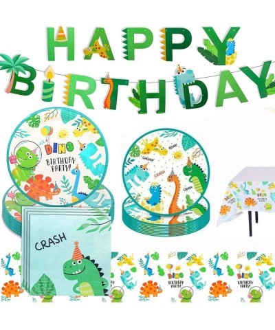 Dinosaur Birthday Party Supplies Dinosaur Themed Kids Birthday Party Decoration Favors Tableware Set with Tablecloth Banner P...