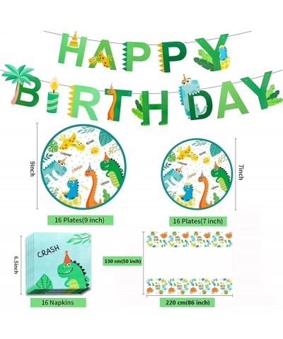 Dinosaur Birthday Party Supplies Dinosaur Themed Kids Birthday Party Decoration Favors Tableware Set with Tablecloth Banner P...