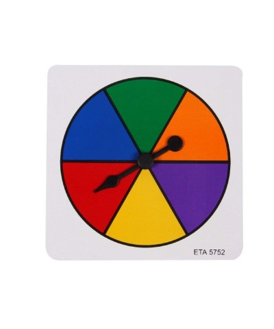 Rainbow Color Spinners Probability Spinner Dry Erase Spinner Wheel Plastic Spinners for Classroom Arrow Game Spinner Math Cla...