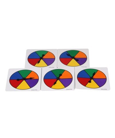 Rainbow Color Spinners Probability Spinner Dry Erase Spinner Wheel Plastic Spinners for Classroom Arrow Game Spinner Math Cla...