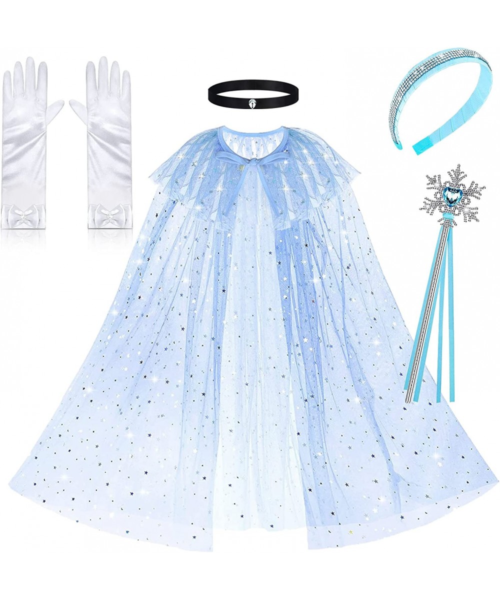 5 Pieces Halloween Girls Costume Accessories Princess Dress up Cape Cloak Headband Choker Gloves Wand for Girl Presents $27.1...