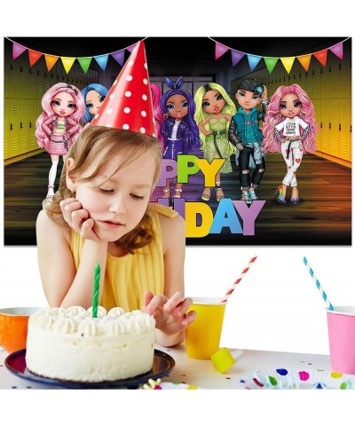 Rainbow High Dolls Theme Party Supplies Rainbow High Dolls Theme Happy Birthday Backdrop Rainbow High Dolls Banner for Baby S...