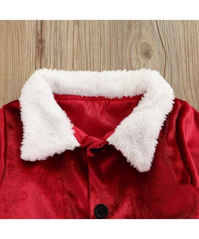 Infant Baby Boy Costumes Toddler Girls Christmas Outfit Santa Claus Costume Plush Jacket Coat Pants Hat $30.48 Kids' Costumes