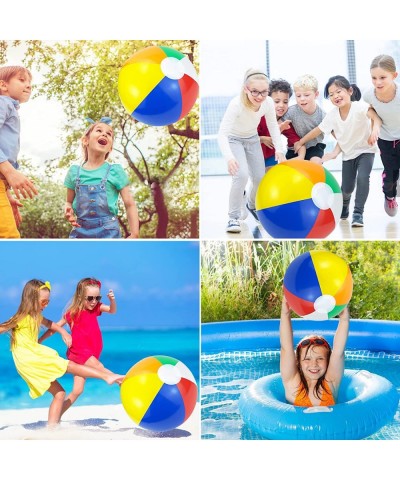 12 Pack Beach Balls 12 Inch Beach Ball for Kids Inflatable Pool Beach Balls Bulk Party Favors Water Toys Classic Rainbow Beac...