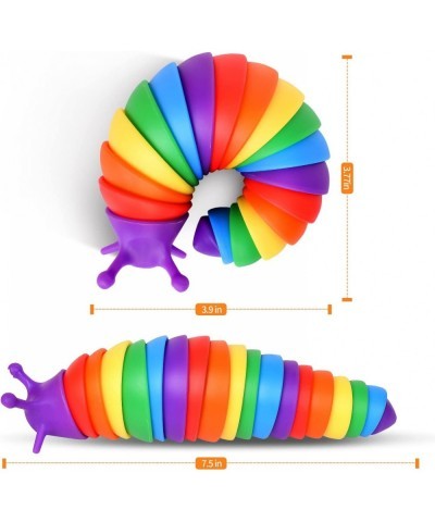 Sensory Fidget Slug Toys -Sensory Toys for Autistic Children Flexible Desk Pet Articulating 3D Printed Slug Toys Novelty Part...