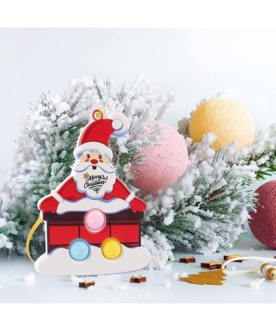 Christmas Ornaments Pop Fidget Toy Bag Mini Push Bubble Toy Simple Fingertip Toy Decompression Toy for All Ages Kids Unique f...