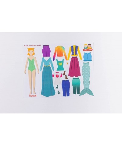 Paper Dress up Dolls. Five Doll Pack. Open Ended Play Autonomous and Free Play. Dolls of Double-Sided Board Garments Accessor...