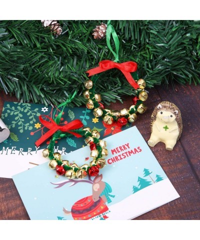 12 Pack Christmas Jingle Bell Wreath Ornament Craft Kits Xmas Party Decoration Bells Wreaths for Christmas Craft Supplies $19...