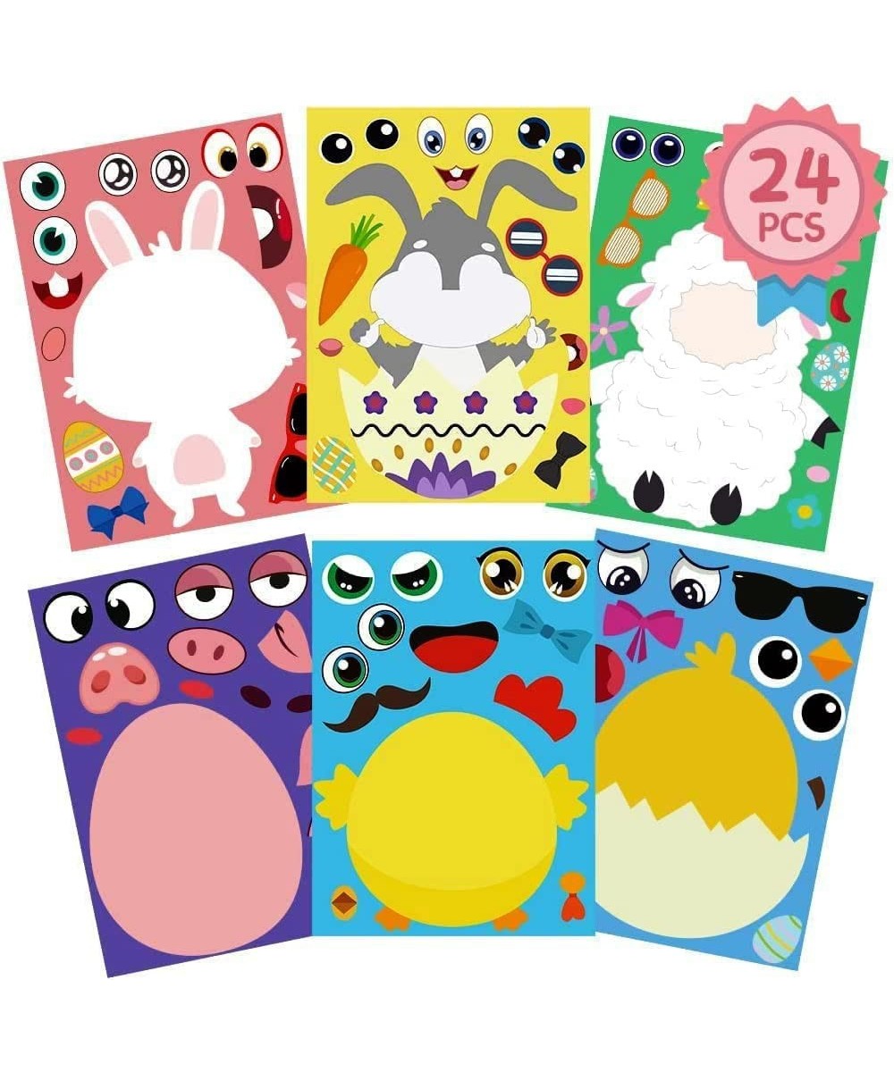 Easter Stickers for Kids Easter Games Make Your Own Easter DIY Make a Face Sticker Easter Crafts Party Favors 6 Styles Easter...