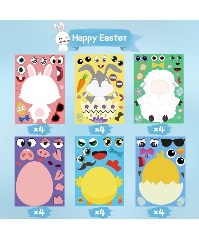 Easter Stickers for Kids Easter Games Make Your Own Easter DIY Make a Face Sticker Easter Crafts Party Favors 6 Styles Easter...