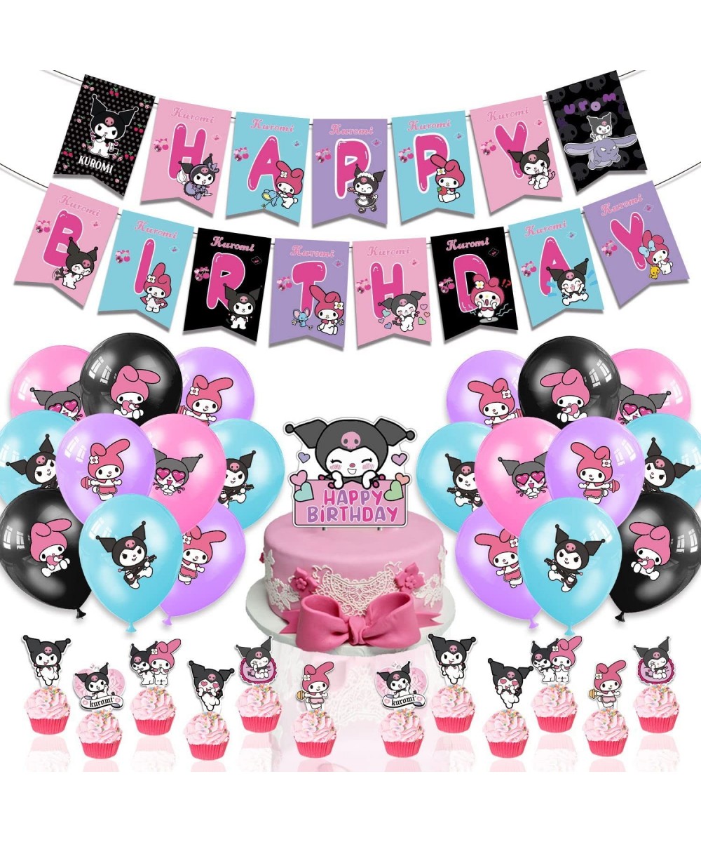 Party Decorations Cute My Theme Birthday Party Supplies Melody Cartoon Theme Party Set Include Banner Balloons Cake Toppers a...