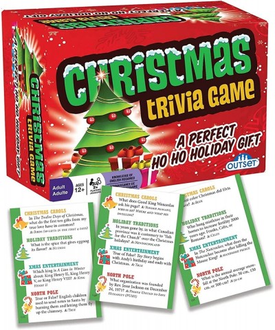 Christmas Trivia Game - Party Game - Holiday Travel Game - Family Game - Fun and Easy to Play - 70 Trivia Cards - For 2 or Mo...