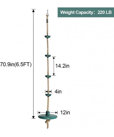 Climbing Rope with Platforms and Disc Swing Seat Set Playground Accessories Including Bonus Hanging Strap & Carabiner $59.12 ...