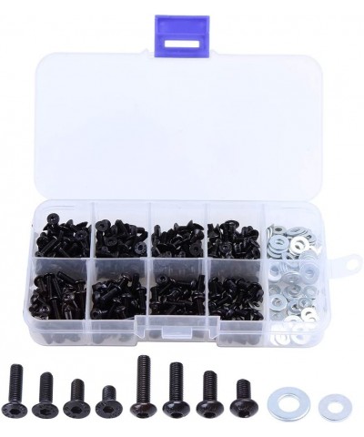 Universal RC Screw Kit Hex Flat & Buttom Head M3 M4 Bolts Washers w/Magnetic Screw Tray Hardware Set for 1:8 1/10 Scale RC Ca...