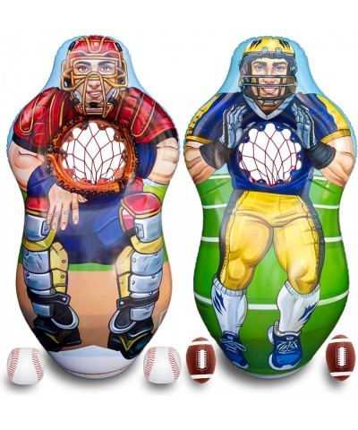 Inflatable 5 Foot Tall Double Sided Football Receiver and Baseball Catcher Target Trainer Set | Includes One Inflatable with ...