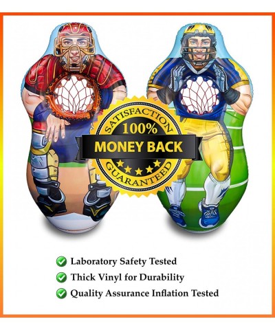 Inflatable 5 Foot Tall Double Sided Football Receiver and Baseball Catcher Target Trainer Set | Includes One Inflatable with ...