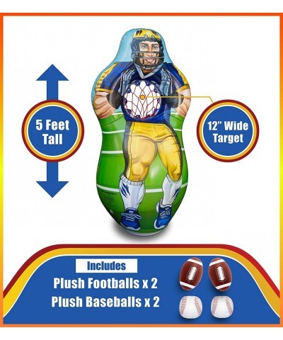 Inflatable 5 Foot Tall Double Sided Football Receiver and Baseball Catcher Target Trainer Set | Includes One Inflatable with ...