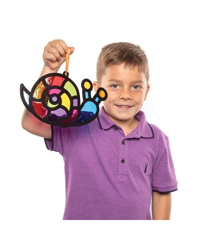 AT616 Bug Stained Glass Ornament Kits - Pack of 6 Ideal for Kids' Arts and Crafts Educational Toys $16.81 Kids' Drawing & Wri...