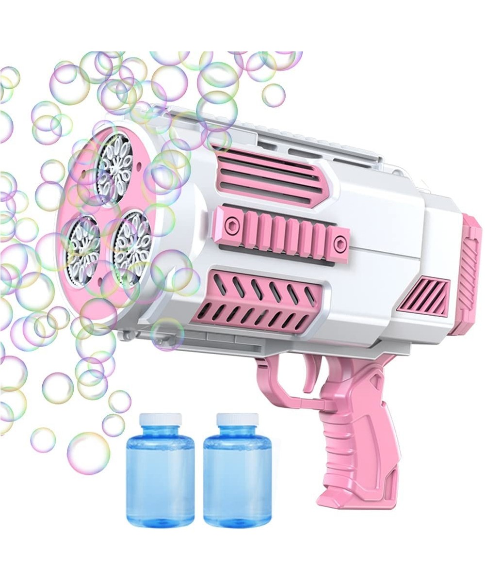 Bubble Blower Machine Bubbles Machhine with 24 Holes with Colorful Lights 360°Leak-Proof Design 2 Bottles of 130ml Bubble Liq...