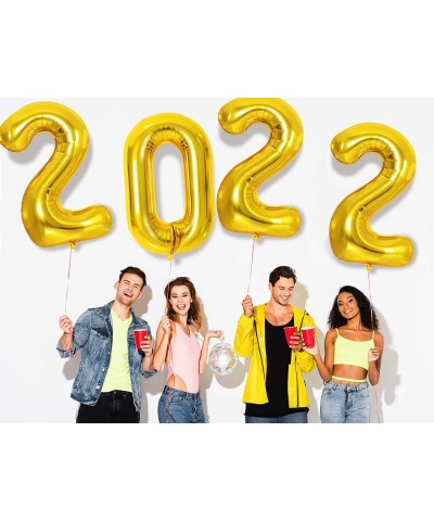 2022 Gold Foil Number Balloons for Graduation Decor Supplies Birthday Parties and Anniversary Parties Oversized Reusable Ball...