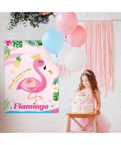 Pin The Crown on The Flamingo Game - 21” x 28” Flamingo Party Game for Kids Girls with 24 Crowns Flamingo Theme Birthday Baby...