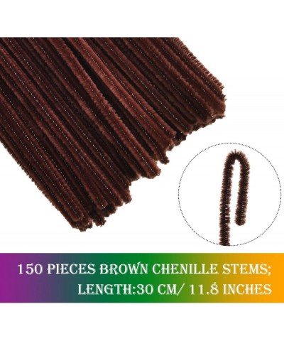 150 Pieces Brown Pipe Cleaners Chenille Stems 150 Pieces Red Pom Poms Assorted Size Craft Pompoms and 300 Pieces Wiggle Googl...