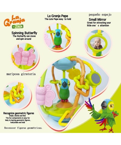 La Granja De Zenon Rattles Activity Ball Grab and Spin Rattle Ball Crawling Educational Gifts for Baby Infant Toys Halloween ...