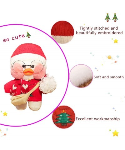 Duck Stuffed Animal Soft Plush Toy for Kids DIY Plush Stuffed Doll with Cute Hat and Clothes Best Gifts for Christmas 12” (Re...