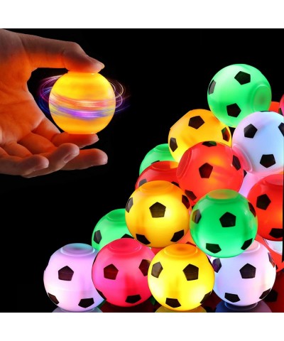 Soccer Party Favors 12 Pack Light Up Fidget Spinner Soccer Ball Toys Valentines Day Gifts Soccer Goodie Bags Stuffers Classro...