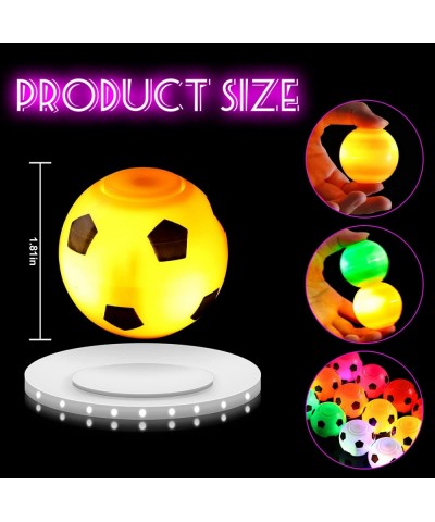 Soccer Party Favors 12 Pack Light Up Fidget Spinner Soccer Ball Toys Valentines Day Gifts Soccer Goodie Bags Stuffers Classro...