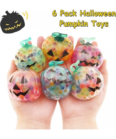 6 Pack Halloween Pumpkin Stress Balls Squishy Stress Relief Toys Fidget Toys for Kids Boys Girls Halloween Party Favors Gifts...