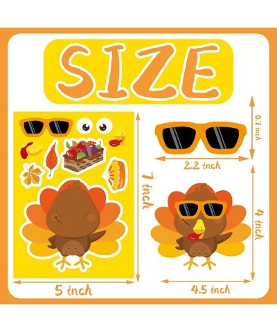 Thanksgiving Stickers for Kids 36 Sheets Make A Turkey Stickers Thanksgiving Activities for Kids Thanksgiving Party Games for...