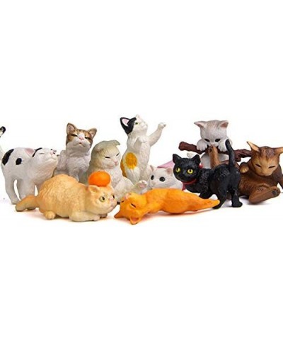 10 Pcs Kawaii Miniature Cat Figurines Character Toy Cake Toppers Mini Cat Animal Figures Collection Playset Desk Decoration $...