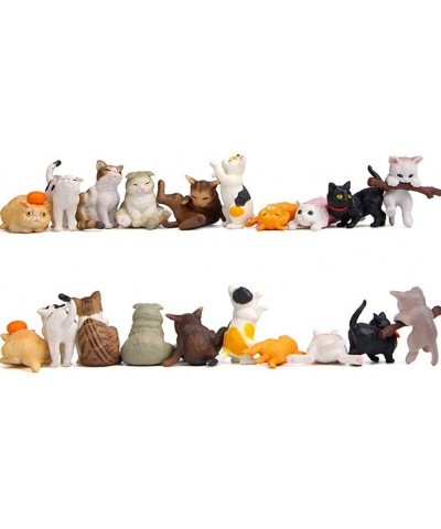 10 Pcs Kawaii Miniature Cat Figurines Character Toy Cake Toppers Mini Cat Animal Figures Collection Playset Desk Decoration $...