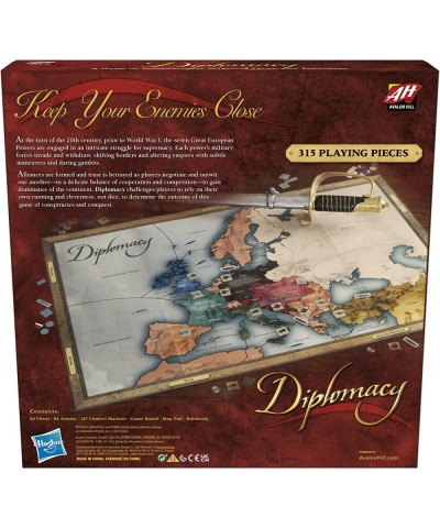 Avalon Hill Diplomacy Cooperative Board Game European Political Themed Strategy Game Ages 12 and Up 2-7 Players $50.39 Board ...