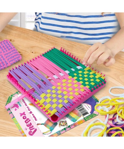 Weaving Loom Kit Toys for Kids and Adults Potholder Loops Crafts for Girls Ages 6 7 8 9 10 11 12 7" Pot Holder Loom Knitting ...